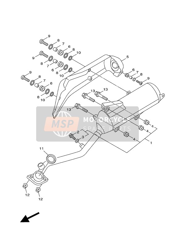 2LDE47080000, Ens. Protecteur, Yamaha, 0